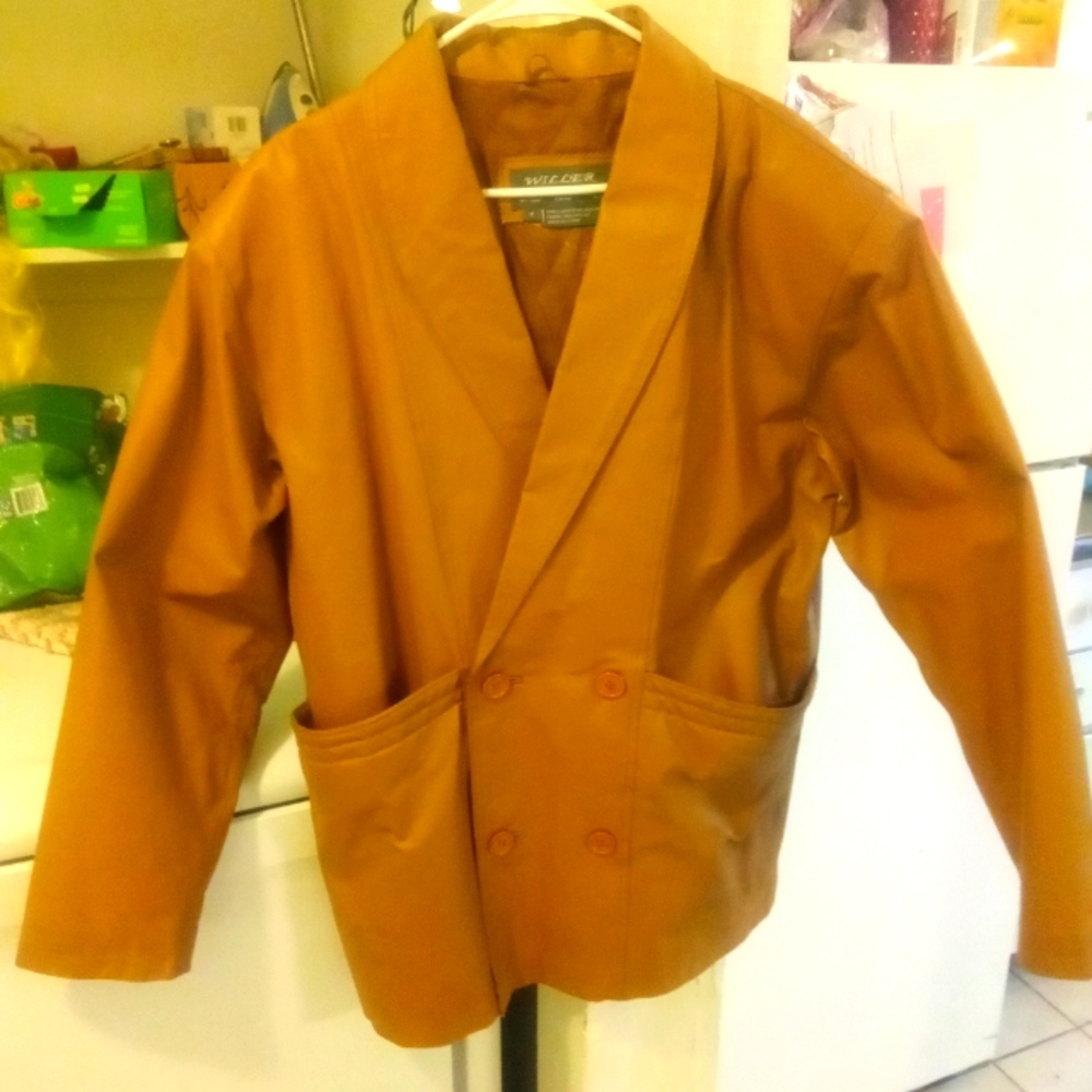 Genuine leather tan jacket